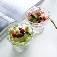 Contenants à glace en forme de pétale au design délicat, coupes à dessert pour jus et salades, bols à glace