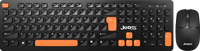 JEDEL 2.4G Keyboard dan Mouse Nirkabel Combo Ergonomis Profil Rendah Tombol Senyap Set Keyboard Mouse Kantor Ringkas untuk Laptop PC