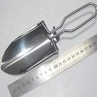 Mini paletta da campeggio pieghevole portatile per Backpacking, spatola da viaggio, resistente, in acciaio inossidabile, cazzuola da trekking con custodia per il trasporto