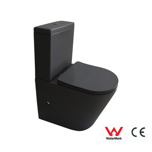 โถสุขภัณฑ์เซรามิกแบบตั้งพื้นสองชิ้น สีดำด้าน คุณภาพสูง ปี 2023 สำหรับตลาดยุโรป - Product Image 1