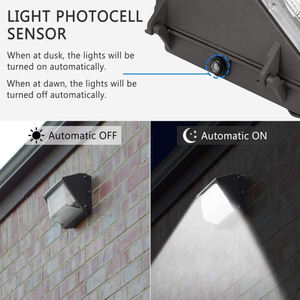 <span class=keywords><strong>Lampe</strong></span> murale LED 120W 5000K avec cellule photoélectrique du crépuscule à l'aube Lampes de sécurité commerciales 600W <span class=keywords><strong>Lampe</strong></span> murale équivalente HPS/HID - Product Image 4