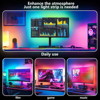 Tiras de Luces LED Joystar de 5M para Sincronización de TV con Retroiluminación RGB-IC Inteligente de 6W y Control por Interruptor USB, Tiras de Luces Sincronizadas con Cámara con Sensor AR