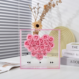 2025 Día de San Valentín Novia Regalo Para siempre Amor Rosa preservada Bonita caja de flores artificiales con bolso de papel - Product Image 5