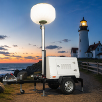 Tour d'éclairage mobile compacte, petite tour d'éclairage manuelle/hydraulique avec lampes LED haute luminosité pour l'entretien routier