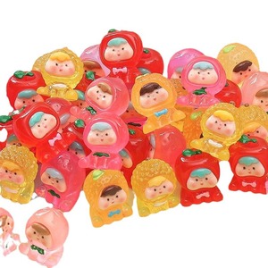 Mini figurines de fruits 3D rouge vif en résine époxy à personnaliser, accessoires de bijoux DIY pour enfants, porte-clés cadeau - Product Image 5