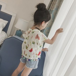 เสื้อยืดเด็กผู้หญิง OEM สำหรับขายออนไลน์ เสื้อยืดลำลองหลากสีสำหรับเด็ก - Product Image 3
