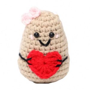 Oso Kawaii Amigurumi, Juguete de Ganchillo Hecho a Mano, Muñeco de Punto Suave, Peluche para Dormir, Juguete de Peluche con Relleno de Algodón PP - Product Image 1
