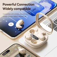 Earphone TWS Nirkabel BT Ultra Tipis untuk Pasangan, Daya Tahan Baterai Lama, Laris Manis, Mini untuk Tidur Samping