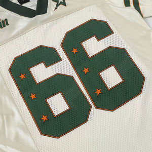 Maillot de hockey Boxy personnalisé Maillot en maille de football américain vierge vintage imprimé surdimensionné - Product Image 3