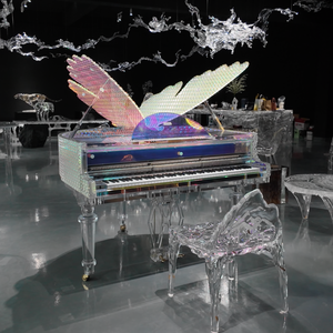 Piano de cola de cristal transparente de primera calidad, hecho a mano, con tamaños y colores personalizables para bodas en la UE - Product Image 5