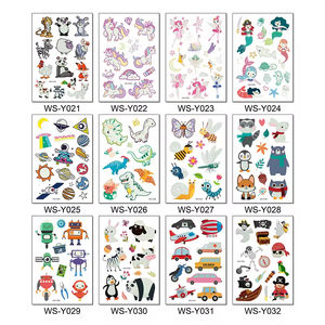 Personalizada 30 hojas niños cuerpo decorar brillo tatuajes lindos estilos de dibujos animados sirena <span class=keywords><strong>Robot</strong></span> niños luminosos tatuajes temporales pegatina - Product Image 3