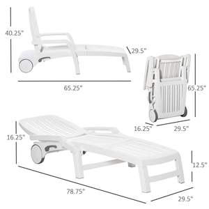 DB For Offre Spéciale Chaise longue d'extérieur étanche avec boîte de rangement 5 Design pliant à assemblage rapide pour cour - Product Image 3