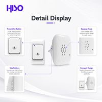 Sonnette de porte sans fil à bouton-poussoir sans pile, 433,92 MHz, portée de 150 m, 0,25 W en veille, prise standard UK US EU, montage mural