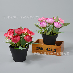 Artesanía Dongchen, Hortensia Artificial, Bonsái de Capullo de Hortensia, Planta en Maceta de Seda, 10cm-30cm, Decoración para Hogar y Oficina - Product Image 2