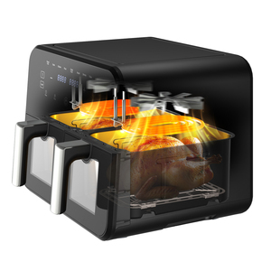 Friteuse à air numérique électrique antiadhésive 9L double 4,5 L avec paniers profonds Smart Hot Selling avec fenêtre visible - Product Image 5