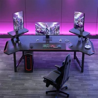 Combo chaise et bureau de jeu RGB PC d'ordinateur à LED