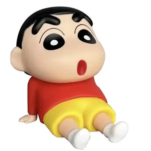 Nhật Bản Anime Crayon Shin-chan Handmade Ngủ Áo Điện Thoại Đứng Hoang Dã Mới Trợ Lý Mô Hình Nhựa Bức Tượng