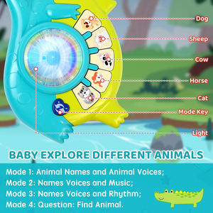 Instrumentos Musicales de Juguete, Múltiples Modos, <span class=keywords><strong>Piano</strong></span> de Dinosaurio, Guitarra, Regalos de <span class=keywords><strong>Cumpleaños</strong></span>, Kit de Guitarra Eléctrica, Juguetes Educativos para Niños Pequeños - Product Image 2