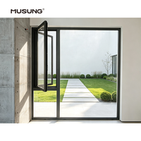 Fenêtre de balcon à double vitrage sur mesure, design simple, cadre en aluminium étroit, résistante aux ouragans, fenêtres à battants pour maison