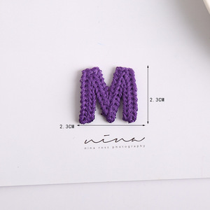 Patches de Tecido de Lona Bordados com Letras, Design de Alfabeto, DIY, Joias Tecidas, Acessórios de Cabelo, Broches, Sapatos - Product Image 1