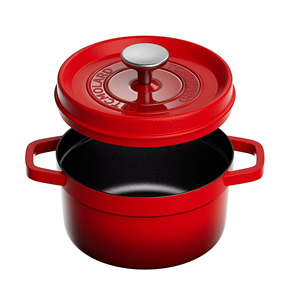 2026 Trending Red Enamel Cast Iron Cookware Nonstick Grill Fry <b>Pan</b> Fast Heating Dutch Oven <b>With</b> Pot <b>Lid</b> Eco Friendly Compatible - Product Image 1