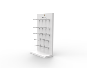 Support d'affichage de comptoir pour collier, bracelet, bijoux, support d'affichage en métal à un seul côté, plusieurs crochets, support d'affichage autoportant, personnalisable - Product Image 4