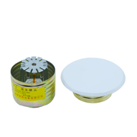 Arroseur encastré DN20Q3 avec plaque de couverture blanche, finition chrome laiton, K115 57 ℃   Tête de sprinkler automatique dissimulée