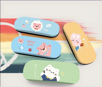 Étui à lunettes pour enfants de dessin animé, personnalisé, lettres mignonnes, haut de gamme, portable et résistant aux chocs