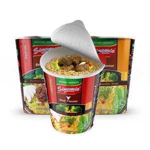 SINOMIE Bran Cup Instant Noodles Factory Beef Flavor Halal Cup Instant Noodles 65g Noodles