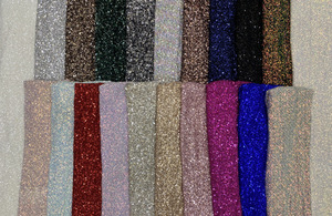 Tessuto Verde Elasticizzato con Paillettes 3mm, <span class=keywords><strong>Tulle</strong></span> Ricamato Glitterato per Abiti da Sposa di Lusso - Product Image 6