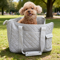 Sac de transport léger pour petits chiens de moins de 15 lbs, sac de transport matelassé et rembourré pour chiots avec clip de sécurité pour laisse