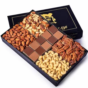 Scatola regalo in scatola di cartone con LOGO di cioccolato Design pasticceria fornitore di carta per biscotti da asporto cibo da asporto nuovo imballaggio per Snack