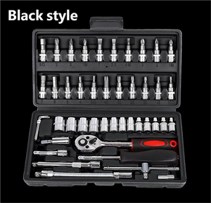 46Pcs Kết Hợp Cứng Trường Hợp Sửa Chữa Xe Công Cụ Thiết Lập Tay-Powered Ratchet Cờ Lê Ổ Cắm Cho Thiết Bị Nhà Xe Máy OEM - Product Image 6