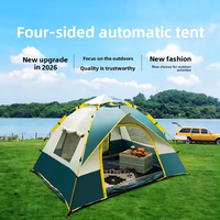 Carpa de Camping Plegable, Portátil, Impermeable y con Protección Solar, de Apertura Rápida y Automática, para Varias Personas, Directo de Fábrica