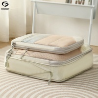8pcs Sacs de Voyage Compression Étanche Différentes Tailles De Luxe Portable Double Fermeture Éclair Duffle Voyage Compression Emballage Cubes