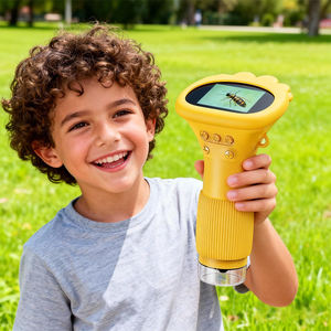 مجهر رقمي للأطفال للاستخدام الخارجي مع كاميرا بدقة 2 ميجابكسل وتكبير 1000 مرة وشاشة بحجم 2 بوصة، أداة تعليمية علمية للأطفال - Product Image 2