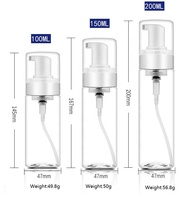 Flacon pompe à mousse personnalisé pour nettoyant moussant 100ml 150ml 200ml, flacon pompe bleu pour lavage des mains, distributeur de savon liquide