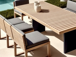 Nouveauté : Ensemble de mobilier de jardin de luxe en bois pour restaurant, chaise de salle à manger en teck pour terrasse extérieure - Product Image 1