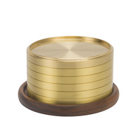 Maxery Sous-verres en laiton lourd pour boissons Sous-verres en bronze massif et or Salle de réunion Élégant porte-gobelet en cuivre doré