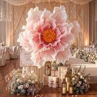 Tige de pivoine artificielle sur mesure, couleurs variées, fleur en voile de luxe, branche unique pour décoration haut de gamme de fêtes et événements