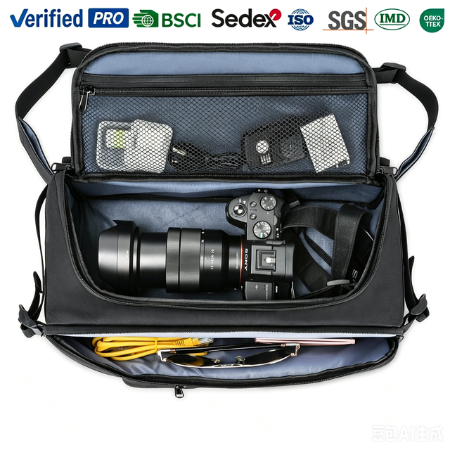 BSCI Factory QUALITY Custom Logo Camera Bag  Basic Waterproof and Shockproof Camera  Video Bags