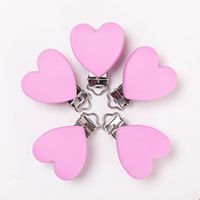 Clip en métal coeur en silicone avec trous sécurité sans BPA né cadeau alimentation bébé attache-tétine