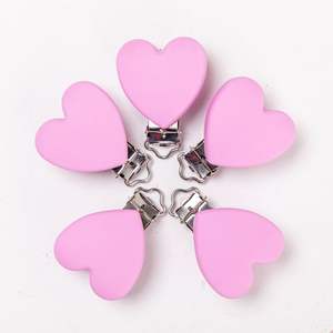 Clip in Silicone cuore metallo con fori di sicurezza BPA libero nato <span class=keywords><strong>regalo</strong></span> alimentazione bambino <span class=keywords><strong>ciuccio</strong></span> Clip - Product Image 3
