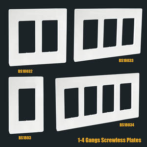 MVAVA USAアメリカンUL & CUL 1/2/3/4ギャンググレースクリューレスウォールプレート<span class=keywords><strong>GFCI</strong></span> WR/TRプラグ20W USB A + Cコンセントウォールライトスイッチソケット - Product Image 2