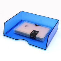 Organisateur de bureau en acrylique à trois couches plateau de fichiers transparent épaissi pour les services de fabrication multicouche de bureau pour ordinateur portable A4