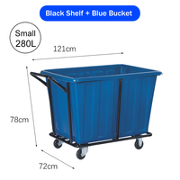 Chariot à linge en plastique 400L à usage commercial et industriel de haute qualité
