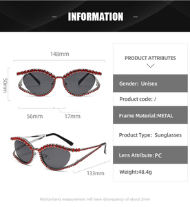 <span class=keywords><strong>Gafas</strong></span> <span class=keywords><strong>de</strong></span> Sol <span class=keywords><strong>de</strong></span> Lujo con Pedrería, Lentes <span class=keywords><strong>de</strong></span> PC con Protección UV400, Ligeras y Modernas <span class=keywords><strong>para</strong></span> Mujer, Decoradas con Diamantes, Diseño Extragrande <span class=keywords><strong>para</strong></span> Fiestas - Product Image 4