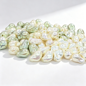 Perlas de Vidrio con Forma de Pez Barroco Irregular, Altamente Radiantes, Tipo <span class=keywords><strong>Celestial</strong></span> Maiden, Perlas Sueltas con Orificio Recto para Manualidades - Product Image 4