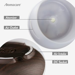 Humidificador ultrasónico de escritorio para el hogar, difusor de aceite de aromaterapia de grano de madera - Product Image 6