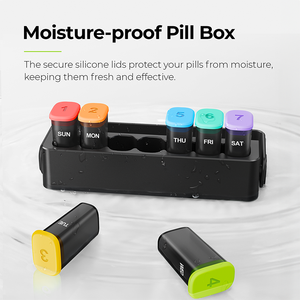 ABS Silicone Moisture-Proof Locking Design Medication Organizer <b>Case</b> Privacy Protectioor For Glucosamine <b>Pill</b> Holding - Product Image 3